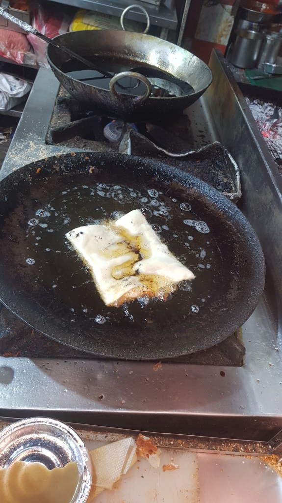 Muglai paratha in making